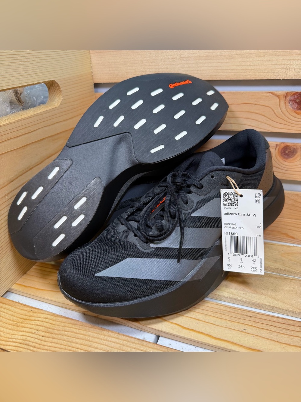 Adidas Adizero Evo SL Running Shoes Black KI1899 Women’s Size 9.5 New No Box